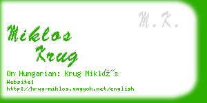 miklos krug business card